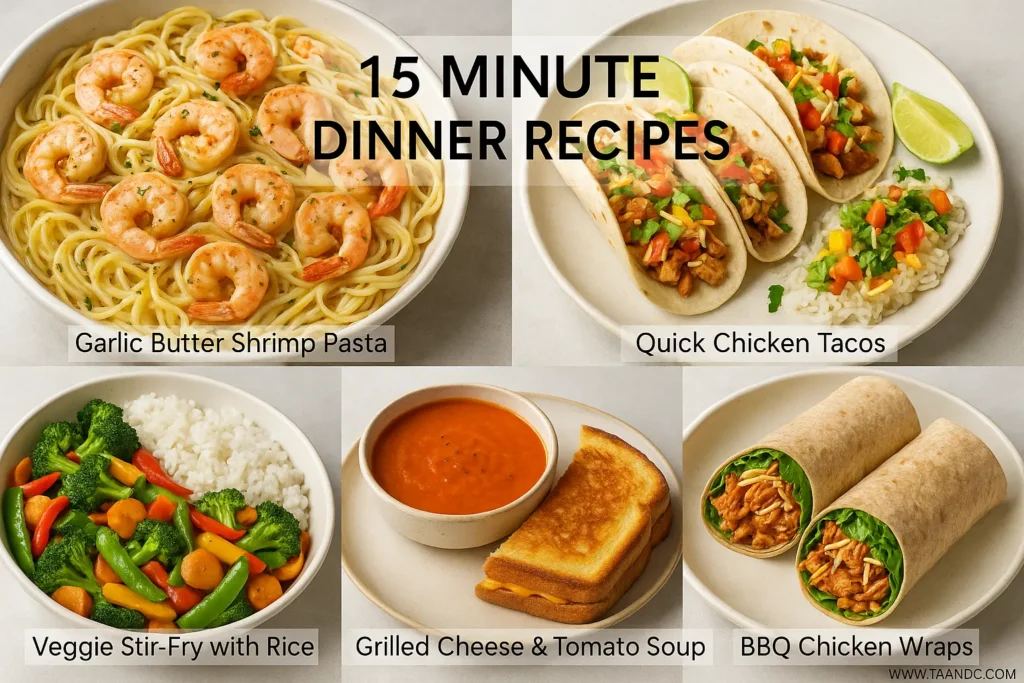 🍽️ 5 Quick & Easy 15 Minute Dinner Recipes 1 15 Minute Dinner Recipes